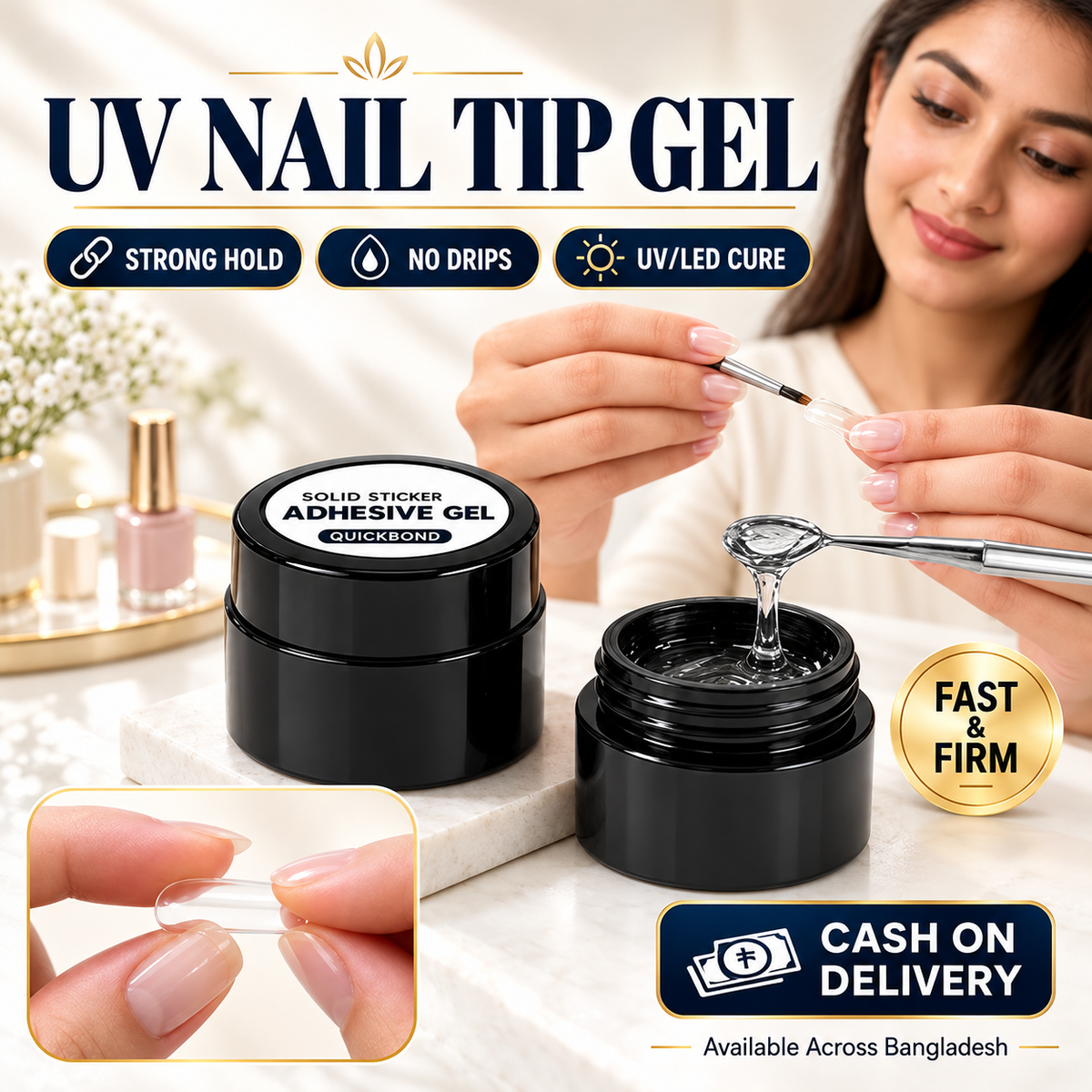 QuickBond UV Nail Tip Gel(Buy 1 Free 1)