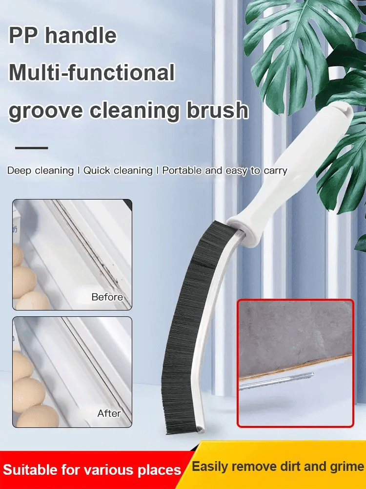Multi-functional groove cleaning brush