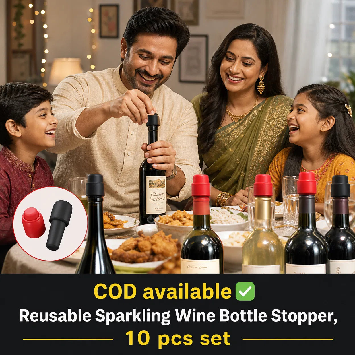 Reusable Sparkling Wine Bottle Stopper