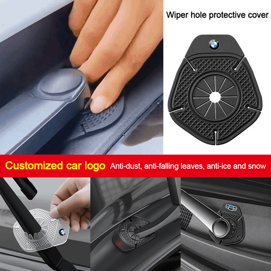 Dustproof protective cover for automobile wiper holes