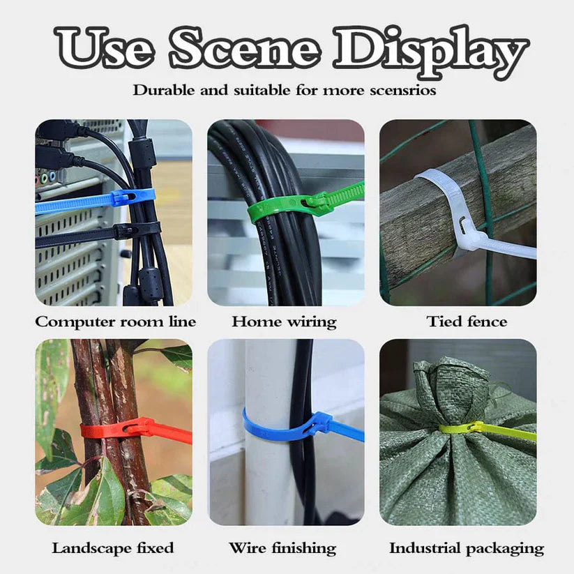 Premium Nylon Cable Wire Ties (🔥100Pcs/Set)