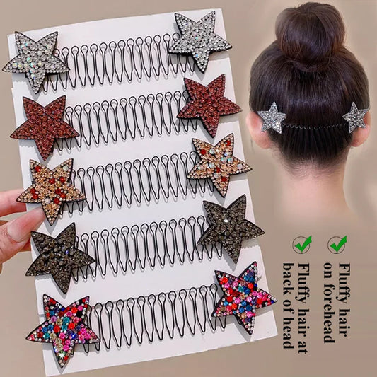 💖Rhinestone Star Hair Finishing Comb