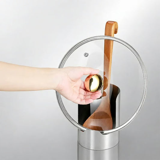 🧑🍳 Multi-Functional Kitchen Utensil Holder – Holds pot lids, spatulas & cutting boards. Thickened stainless steel, space‑saving. 🛡️✨