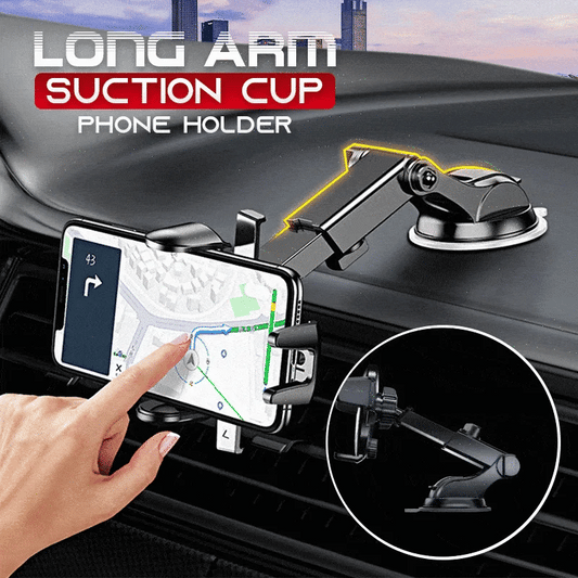Long Arm Suction Cup Car Phone Holder