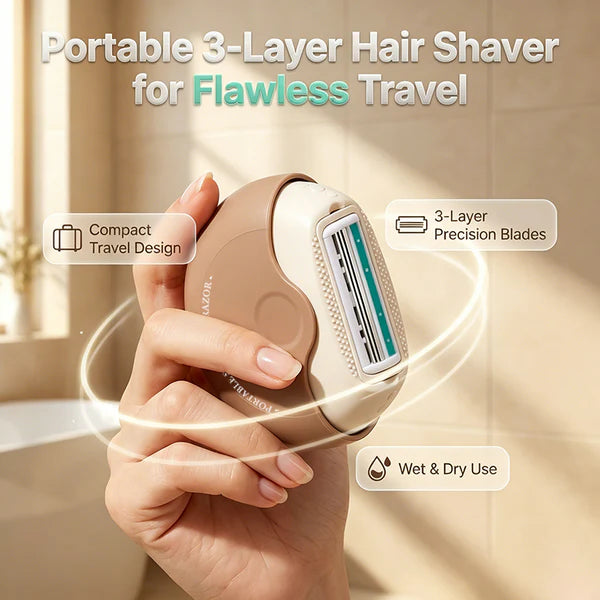 ⚡Portable 3-layer hair shaver