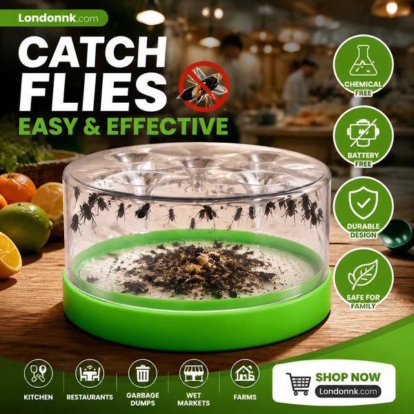 🏠 Reusable Fly Trap – No electricity, no poison & safe for kids & pets – Effective fly control anywhere in your home 🍃