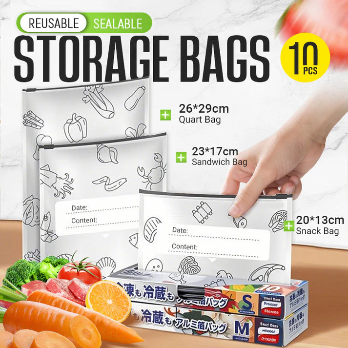 🍗Reusable Aluminum Foil Sealable Storage Bags