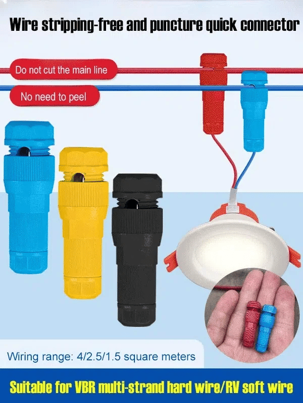 Wire stripping-free and puncture quick connector