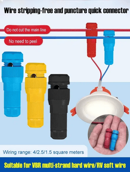 Wire stripping-free and puncture quick connector