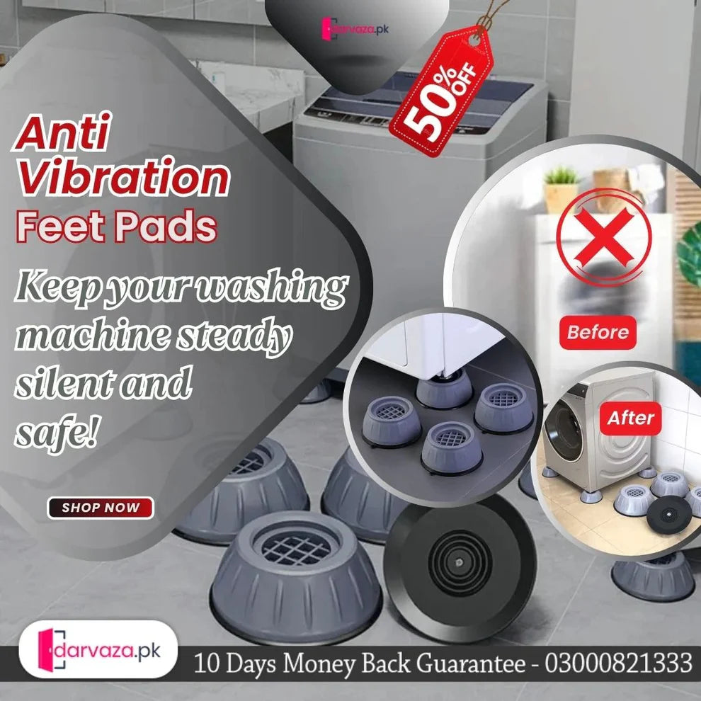 Anti Vibration Feet Pads Washing Machine Shock Absorption Rubber Mat Anti-Vibration Pad Dryer Non-Slip Pad