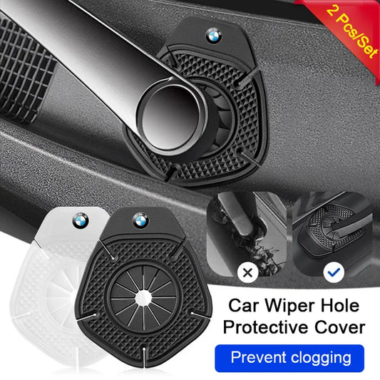 Dustproof protective cover for automobile wiper holes