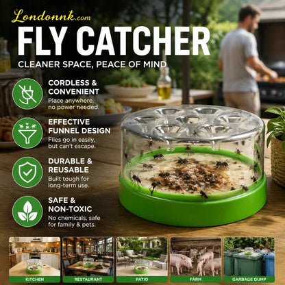 🏠 Reusable Fly Trap – No electricity, no poison & safe for kids & pets – Effective fly control anywhere in your home 🍃