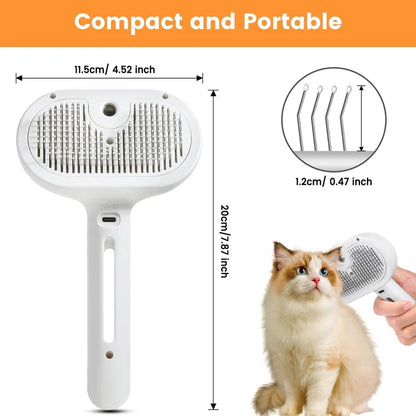 3-in-1 Pet Steam Brush for Cats & Dogs