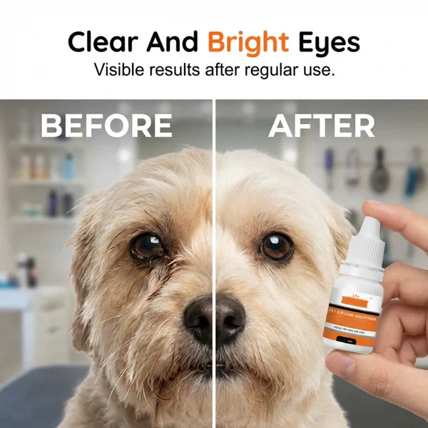 Vet-Recommended Eye Solution – Gentle Formula for Sensitive Breeds 🩺🐕