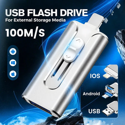 💾 LIMITED-TIME 50% OFF! 📱 4-in-1 Flash Drive for iPhone Android PC – Fast Photo Transfer, Free Up Phone Storage ⚡