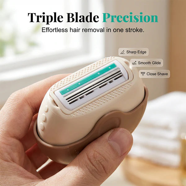 ⚡Portable 3-layer hair shaver
