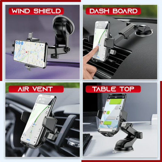 Long Arm Suction Cup Car Phone Holder