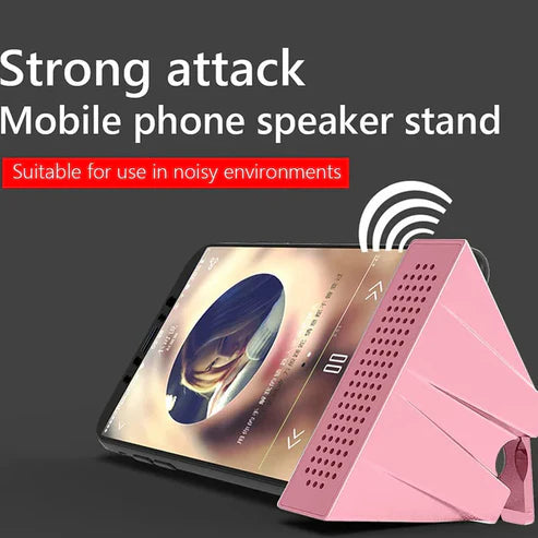 Mobile phone speaker stand