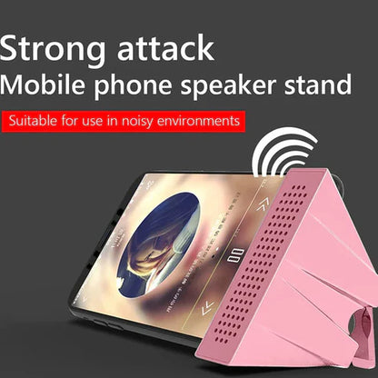 Mobile phone speaker stand