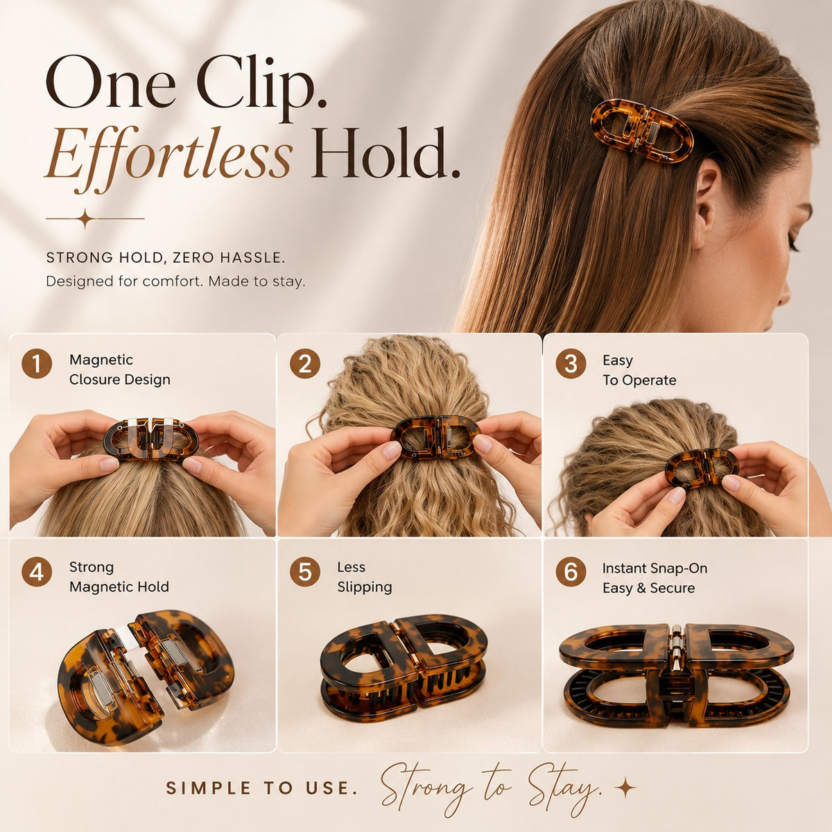 Magnetic Hair Clip