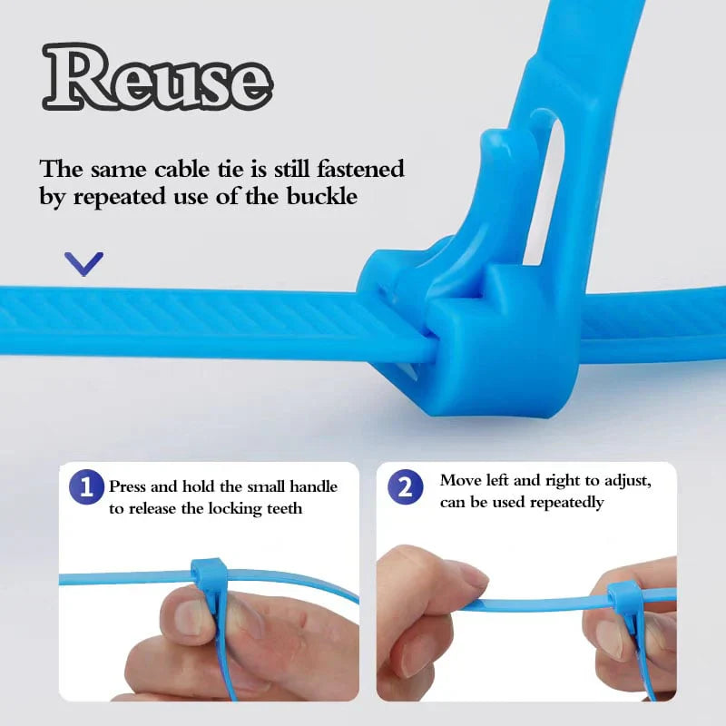 Premium Nylon Cable Wire Ties (🔥100Pcs/Set）