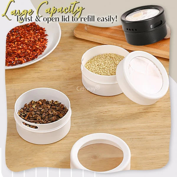 Magnetic Wall-Mounted Spice Jar