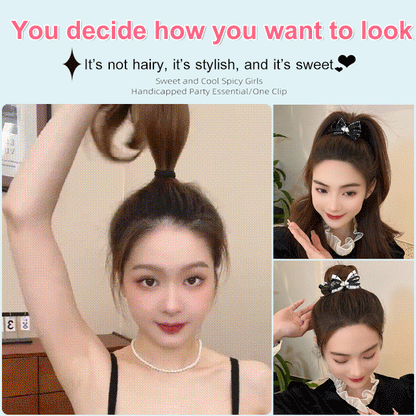 Small Chanel-style Woolen Head Claw Clip