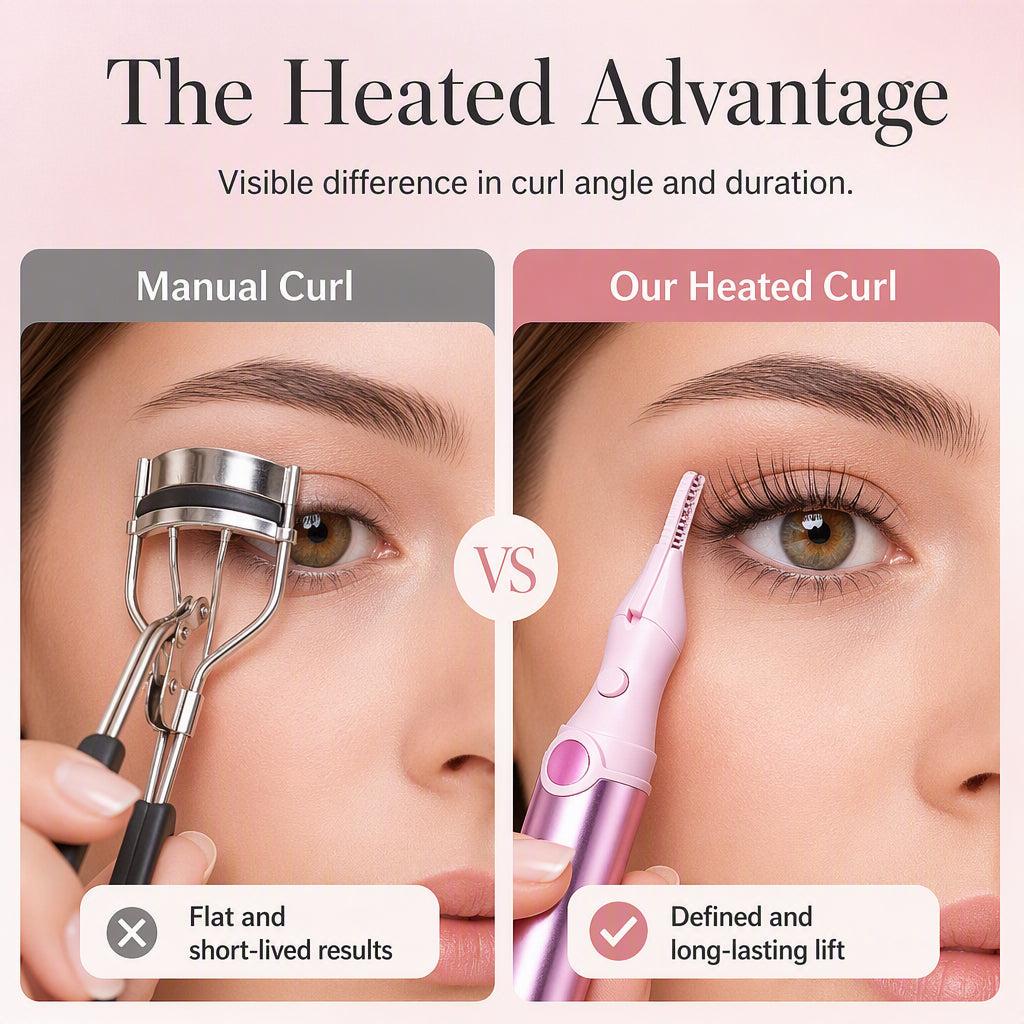 ✨Rechargeable Heated Eyelash Curler – Pro 4‑Level Heat Electric Lash Curler with Integrated Clip