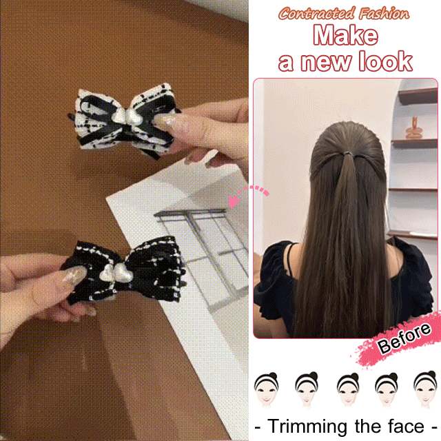 Small Chanel-style Woolen Head Claw Clip