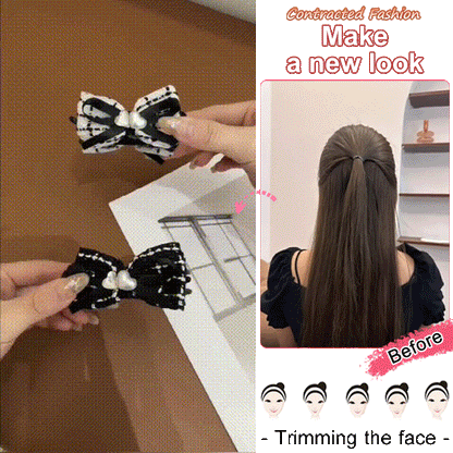 Small Chanel-style Woolen Head Claw Clip