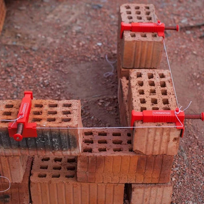 🧱 Adjustable Brick Line Clips & Extended Runners: Durable, No-Tools Setup, Dual Sizes for Precise Masonry Alignment