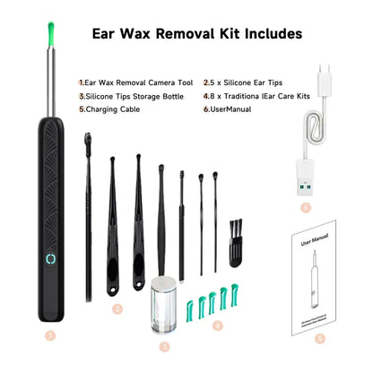 Ear Wax Removal Tool with Camera - Portable Type-C Rechargeable Earpick
