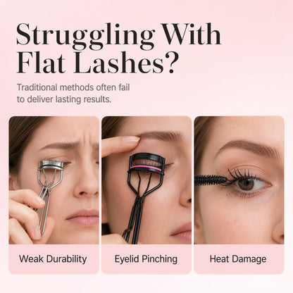 ✨Rechargeable Heated Eyelash Curler – Pro 4‑Level Heat Electric Lash Curler with Integrated Clip
