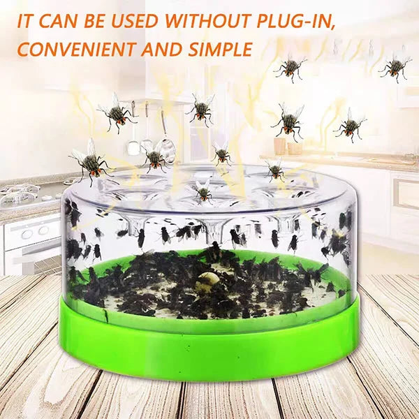 🏠 Reusable Fly Trap – No electricity, no poison & safe for kids & pets – Effective fly control anywhere in your home 🍃