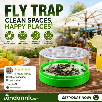 🏠 Reusable Fly Trap – No electricity, no poison & safe for kids & pets – Effective fly control anywhere in your home 🍃