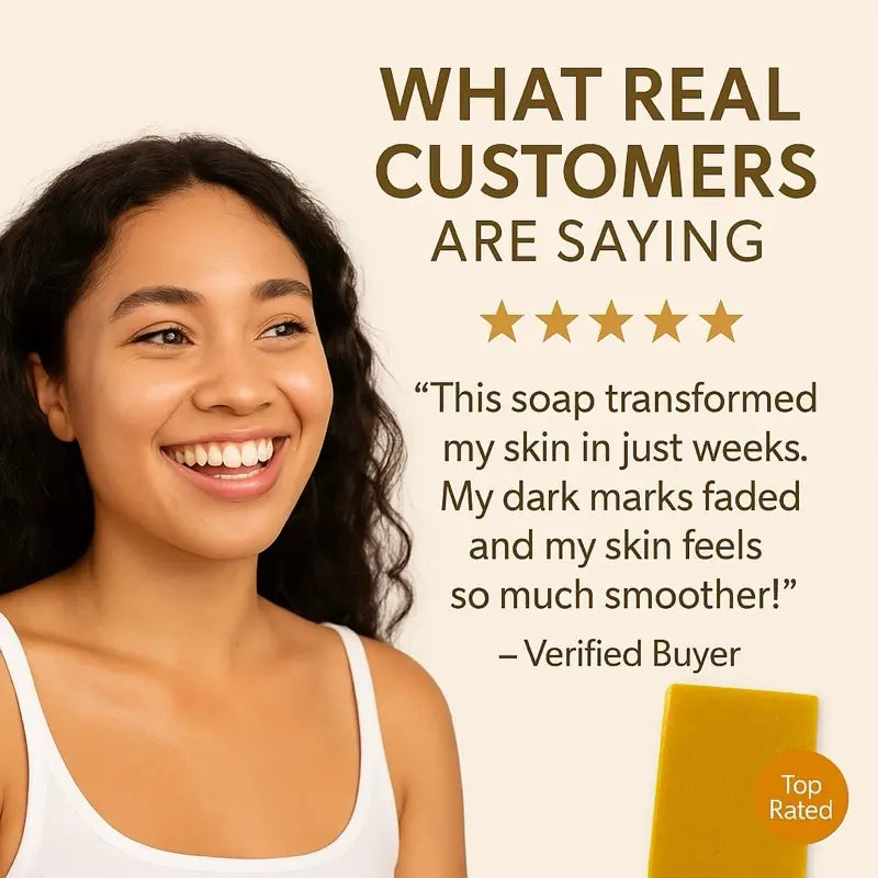 Ammoya Naturals Turmeric & Kojic Acid Brightening Soap - 4 Ounces All-Natural Skincare for Daily Use