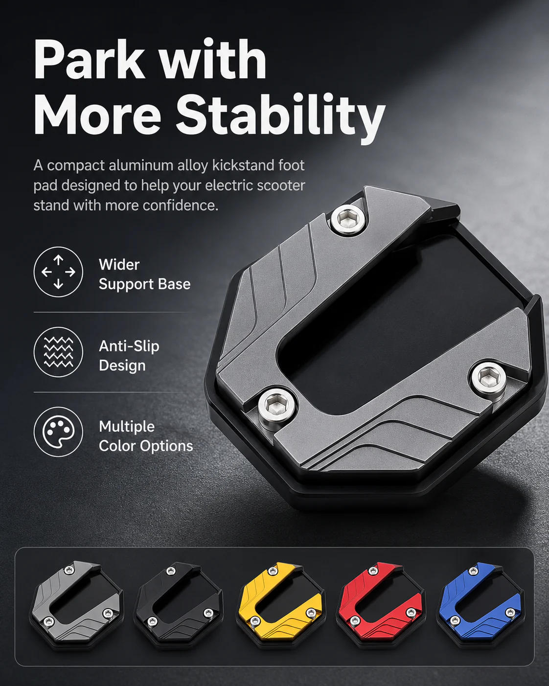 Motorcycle Kickstand Foot Side StandExtension Pad