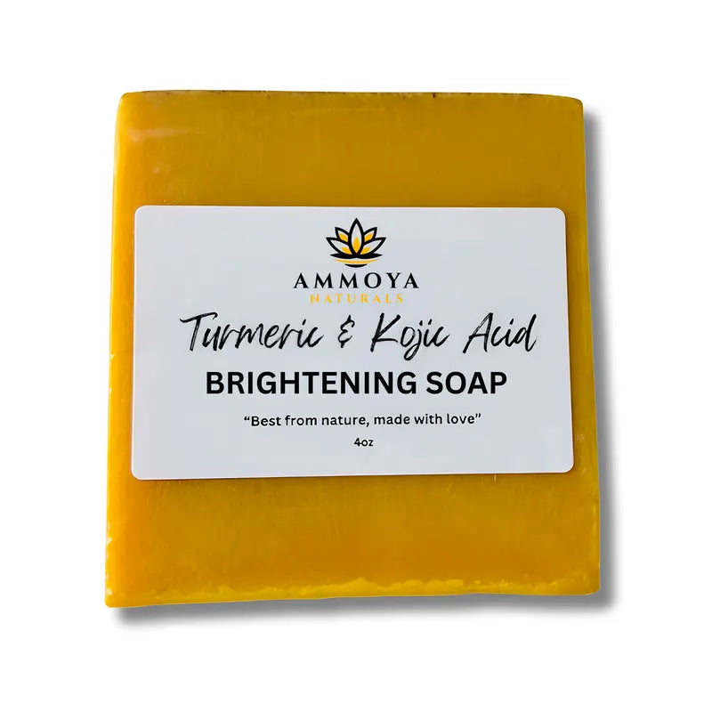 Ammoya Naturals Turmeric & Kojic Acid Brightening Soap - 4 Ounces All-Natural Skincare for Daily Use