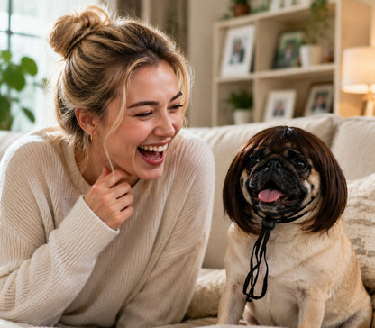 Cute Pet Wig Headband – Funny Costume Accessory for Dogs & Cats