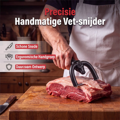 🔪 Handheld Fat Trimmer – U-Shaped Blade, Stainless Steel & Ergonomic Grip – Trim Fat, Save Lean Meat 🍖