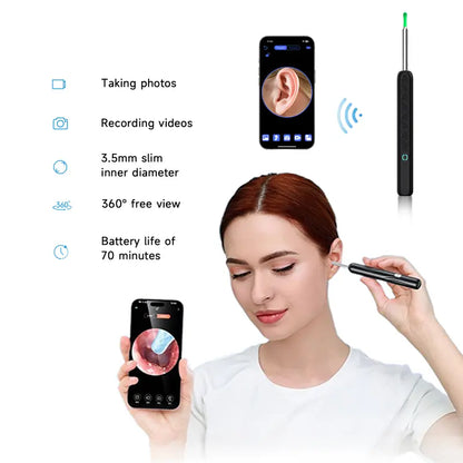 Ear Wax Removal Tool with Camera - Portable Type-C Rechargeable Earpick