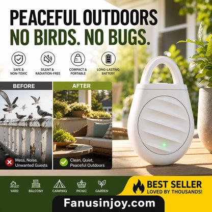 Portable Ultrasonic Bird Repellent Keychain