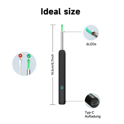 Ear Wax Removal Tool with Camera - Portable Type-C Rechargeable Earpick