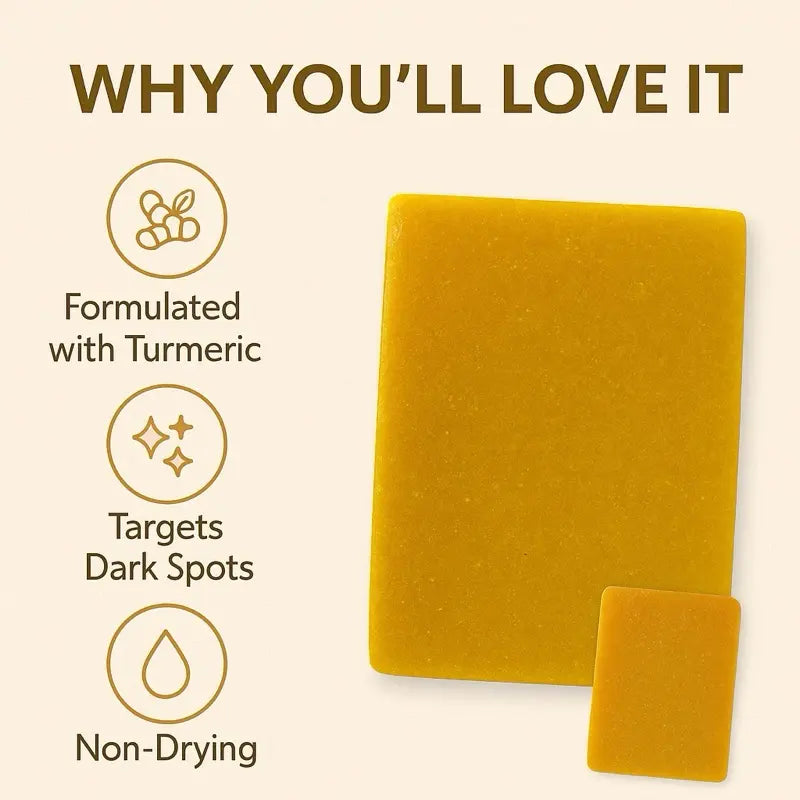 Ammoya Naturals Turmeric & Kojic Acid Brightening Soap - 4 Ounces All-Natural Skincare for Daily Use