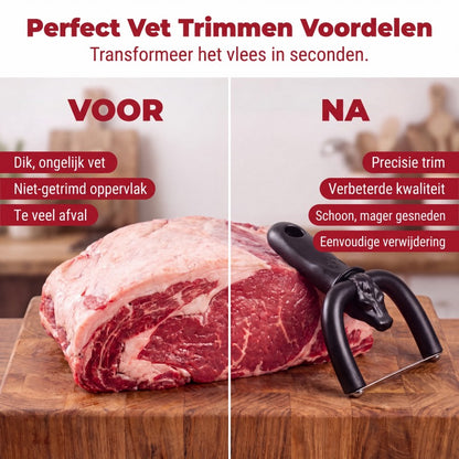 🔪 Handheld Fat Trimmer – U-Shaped Blade, Stainless Steel & Ergonomic Grip – Trim Fat, Save Lean Meat 🍖