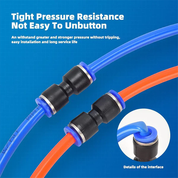 📱1/4 Inch Pneumatic Push-to-Connect Air Hose Fittings Kit 🔧